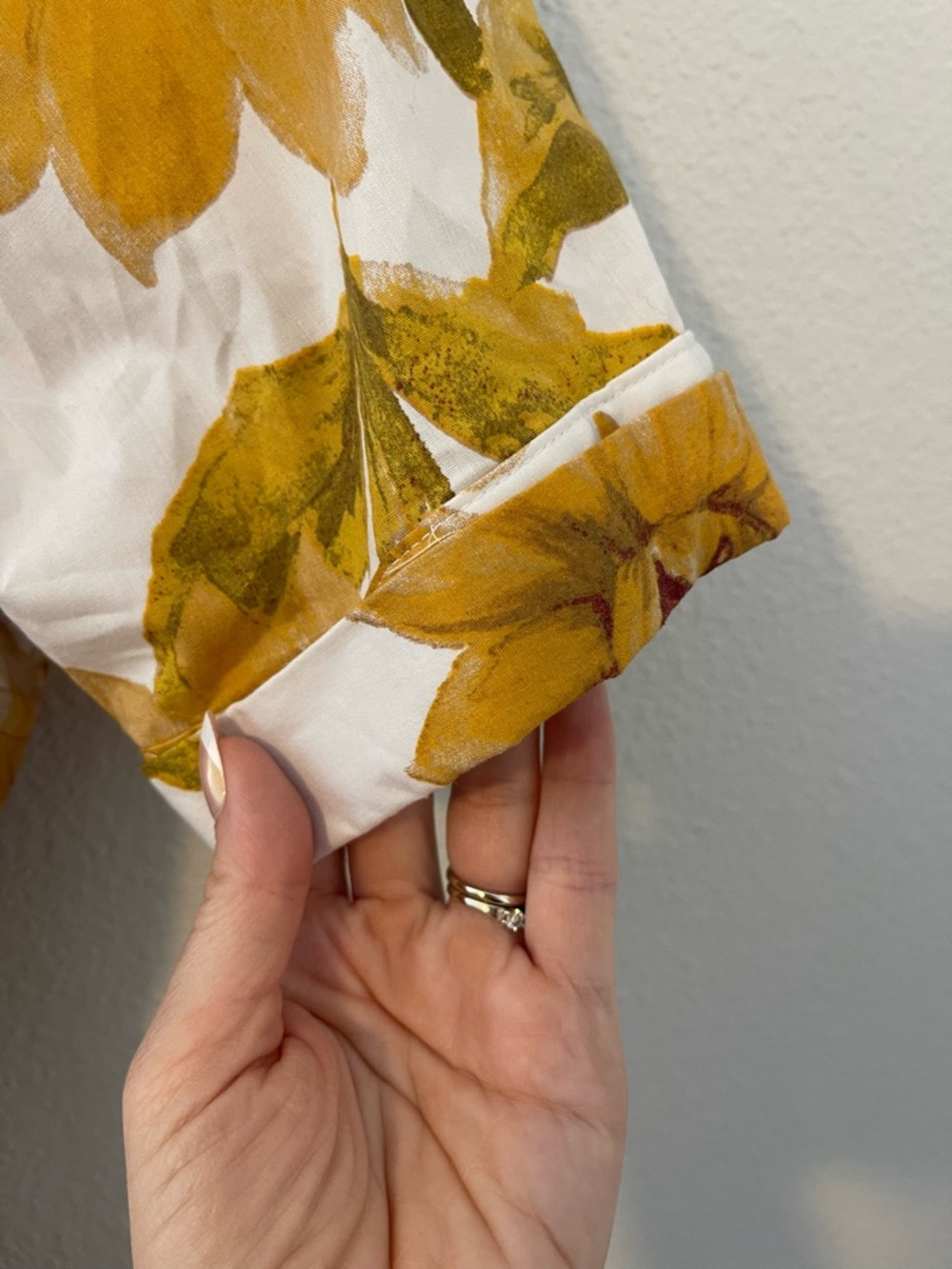 Jason Wu White Midi Shirt Dress with Yellow Floral Print - Picture 7 of 10